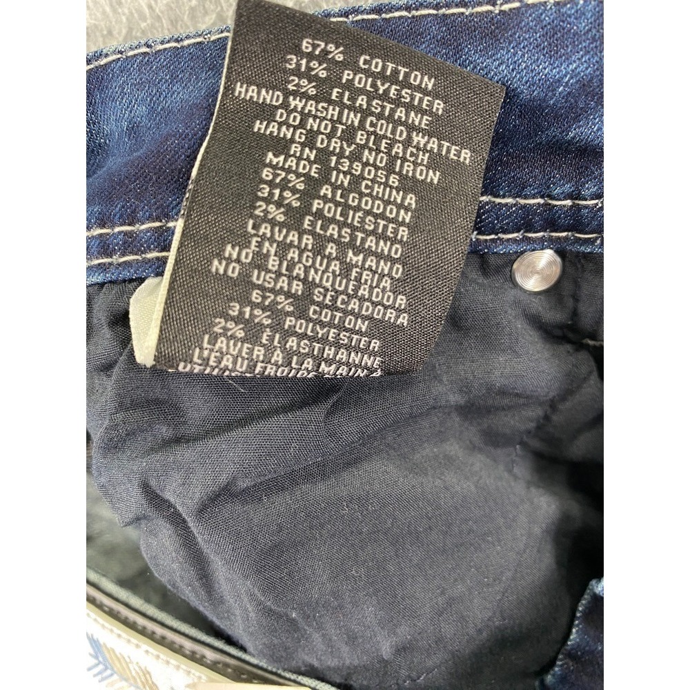 Grace in LA Women Bootcut Jeans Size 26 Low Rise Easy Fit Aztec Embroidery NWT - Picture 8 of 11